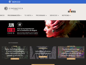'cinematecadebogota.gov.co' screenshot