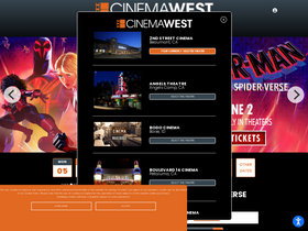 'cinemawest.com' screenshot