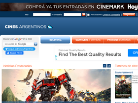 'cinesargentinos.com.ar' screenshot