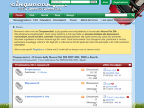 'cinquecentisti.com' screenshot