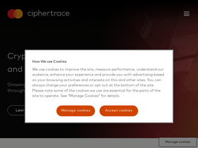 'ciphertrace.com' screenshot