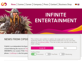'cipsoft.com' screenshot