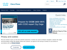 'ciscopress.com' screenshot