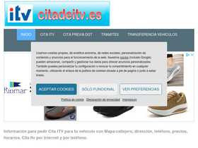 'cita-previa-itv.es' screenshot