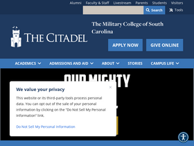 'citadel.edu' screenshot