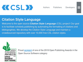 'citationstyles.org' screenshot