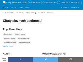 'citaty-slavnych.sk' screenshot