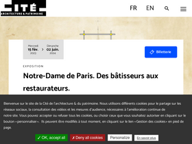 'citedelarchitecture.fr' screenshot