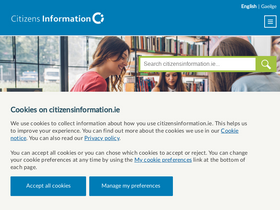 'citizensinformation.ie' screenshot