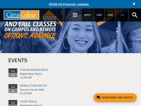 'citruscollege.edu' screenshot