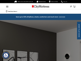 'citymattress.com' screenshot