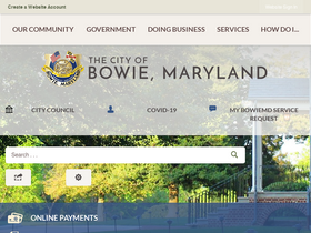 'cityofbowie.org' screenshot