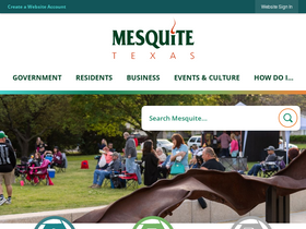 'cityofmesquite.com' screenshot