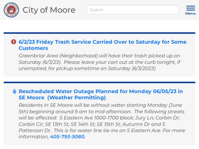 'cityofmoore.com' screenshot