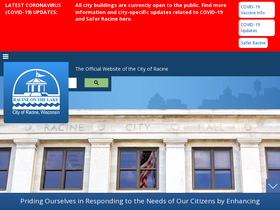 'cityofracine.org' screenshot