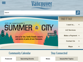 'cityofvancouver.us' screenshot