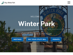 'cityofwinterpark.org' screenshot