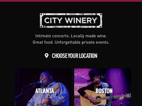 'citywinery.com' screenshot
