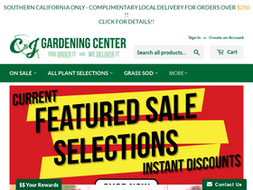 'cjgardeningcenter.com' screenshot