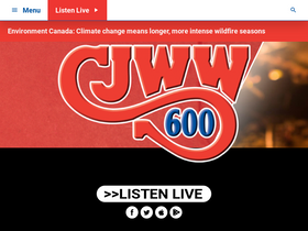 'cjwwradio.com' screenshot