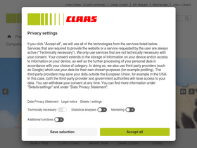 'claas.com' screenshot