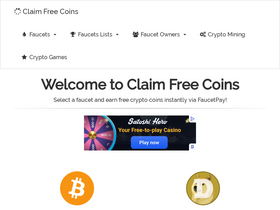 'claimfreecoins.io' screenshot