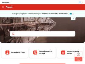 'claro.com.ar' screenshot