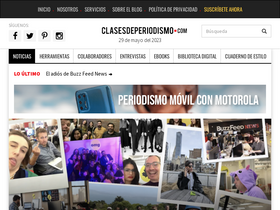 'clasesdeperiodismo.com' screenshot