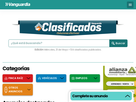 'clasificadosvanguardia.com' screenshot
