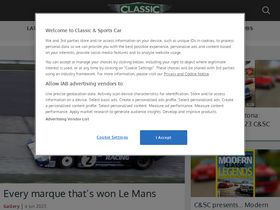 'classicandsportscar.com' screenshot