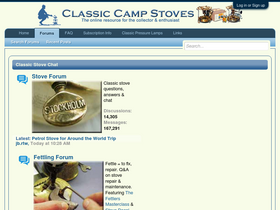 'classiccampstoves.com' screenshot