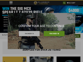 'classicfirearms.com' screenshot