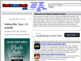 'classicgamesarcade.com' screenshot