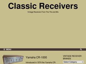 'classicreceivers.com' screenshot