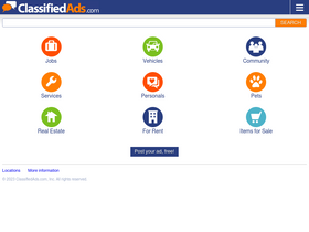 'classifiedads.com' screenshot