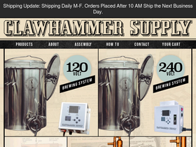 'clawhammersupply.com' screenshot