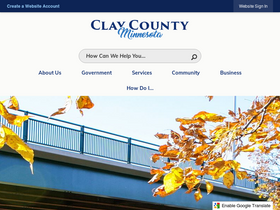 'claycountymn.gov' screenshot