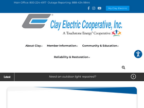 'clayelectric.com' screenshot