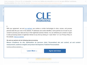 'cle-international.com' screenshot