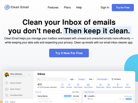 'clean.email' screenshot