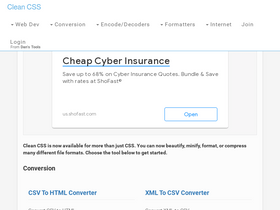 'cleancss.com' screenshot