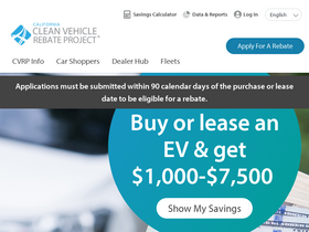 'cleanvehiclerebate.org' screenshot