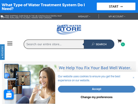 'cleanwaterstore.com' screenshot