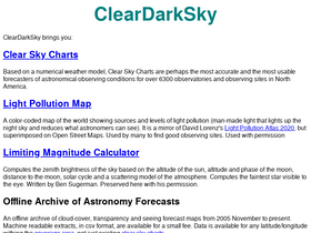 'cleardarksky.com' screenshot