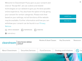 'clearstream.com' screenshot