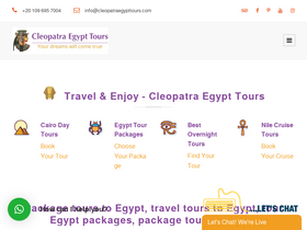'cleopatraegypttours.com' screenshot