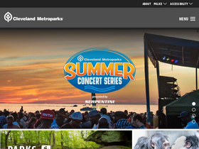 'clevelandmetroparks.com' screenshot
