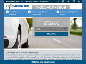 'clicassure.com' screenshot