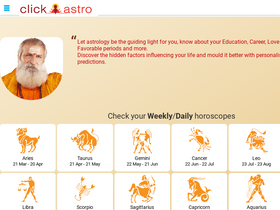 'clickastro.com' screenshot