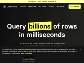 'clickhouse.com' screenshot